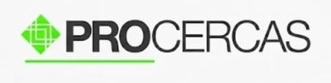 Procercas logo featuring a green diamond grid icon and black text